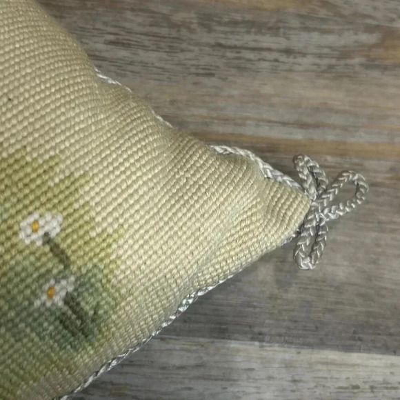 Wool Needlepoint Throw Pillow by Imperial Elegance Vintage Child Golfer … - Picture 5 of 8